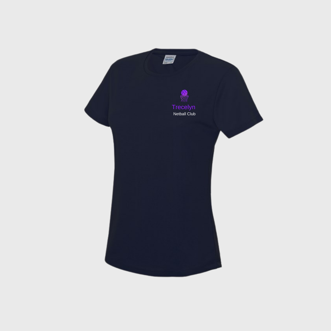 Trecelyn Netball Club Junior T-Shirt Navy