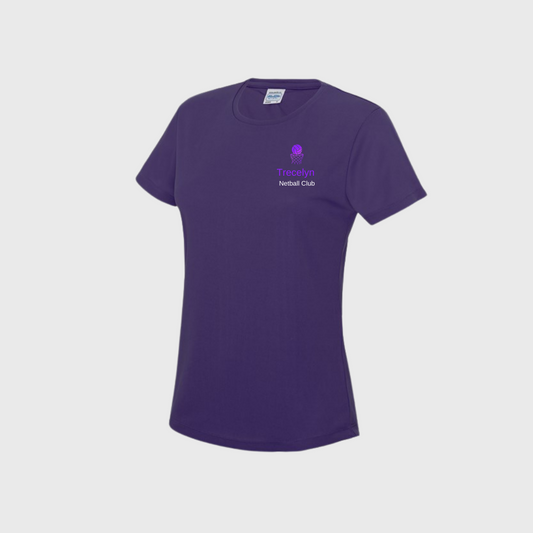 Trecelyn Netball Club T-Shirt Purple