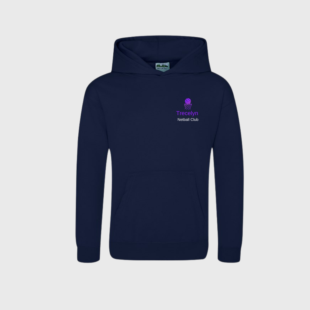 Trecelyn Netball Club Junior Hoodie Navy