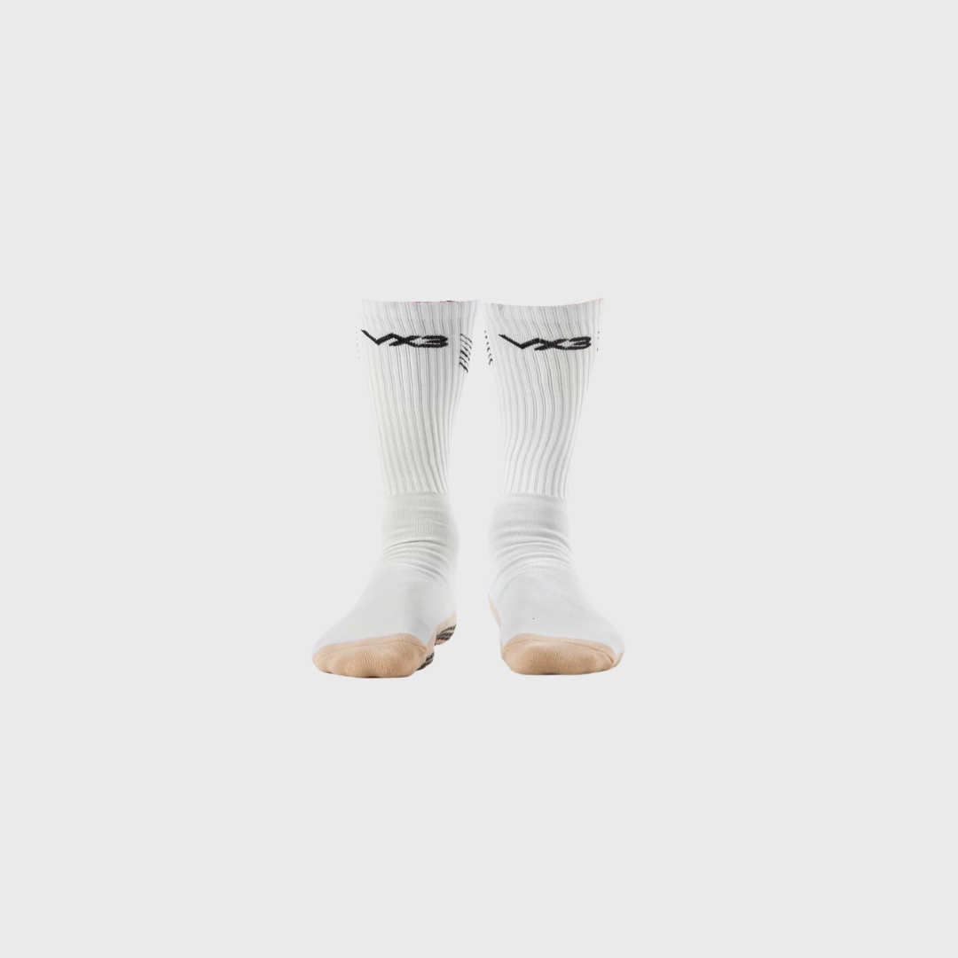 Abercarn Netball Club Grip Socks White