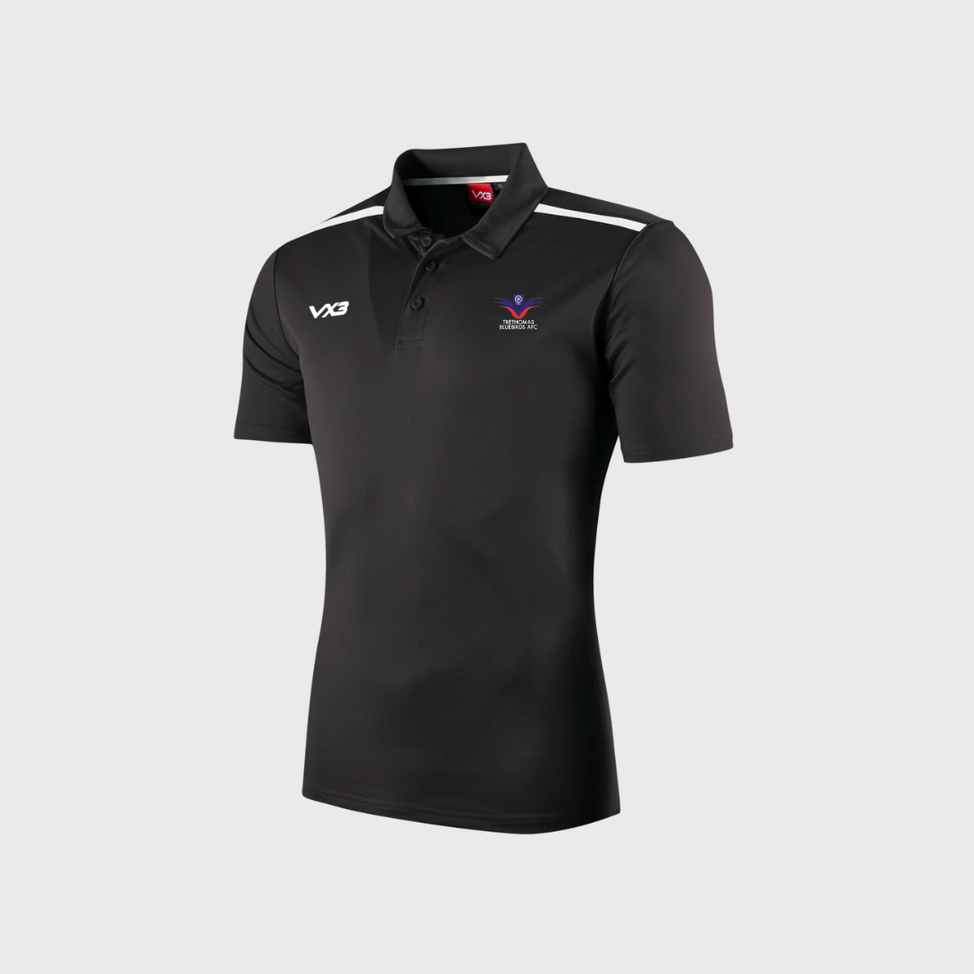 Trethomas Bluebirds AFC Coaches Polo Black